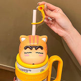 Maxbell Children Insulated Bottle with Carry Handle with Tea Infuser for Home Yellow