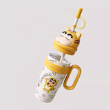 Maxbell Children Insulated Bottle with Carry Handle with Tea Infuser for Home Yellow