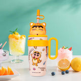 Maxbell Children Insulated Bottle with Carry Handle with Tea Infuser for Home Yellow
