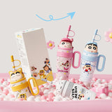 Maxbell Children Insulated Bottle with Carry Handle with Tea Infuser for Home White