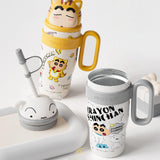 Maxbell Children Insulated Bottle with Carry Handle with Tea Infuser for Home White