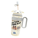 Maxbell Children Insulated Bottle with Carry Handle with Tea Infuser for Home White