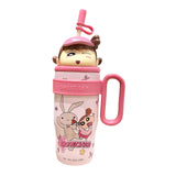 Maxbell Children Insulated Bottle with Carry Handle with Tea Infuser for Home Pink