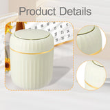 Maxbell Desktop Small Trash Can Modern Wastebasket Dispenser for Dorm Office Bedroom Green