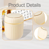 Maxbell Desktop Small Trash Can Modern Wastebasket Dispenser for Dorm Office Bedroom Yellow