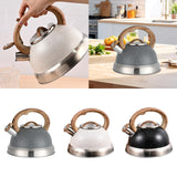 Maxbell Whistling Kettle Anti Scald Cookware Stainless Steel for Outdoor Fishing BBQ Gray