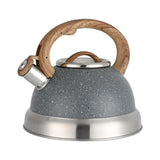 Maxbell Whistling Kettle Anti Scald Cookware Stainless Steel for Outdoor Fishing BBQ Gray