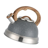 Maxbell Whistling Kettle Anti Scald Cookware Stainless Steel for Outdoor Fishing BBQ Gray