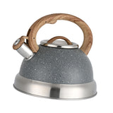 Maxbell Whistling Kettle Anti Scald Cookware Stainless Steel for Outdoor Fishing BBQ Gray
