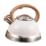 Maxbell Whistling Kettle Anti Scald Cookware Stainless Steel for Outdoor Fishing BBQ White
