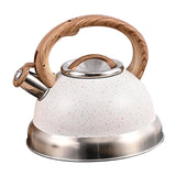 Maxbell Whistling Kettle Anti Scald Cookware Stainless Steel for Outdoor Fishing BBQ White