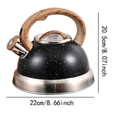 Maxbell Whistling Kettle Anti Scald Cookware Stainless Steel for Outdoor Fishing BBQ Black