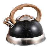 Maxbell Whistling Kettle Anti Scald Cookware Stainless Steel for Outdoor Fishing BBQ Black