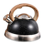 Maxbell Whistling Kettle Anti Scald Cookware Stainless Steel for Outdoor Fishing BBQ Black