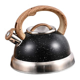 Maxbell Whistling Kettle Anti Scald Cookware Stainless Steel for Outdoor Fishing BBQ Black