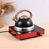 Maxbell Whistling Kettle Anti Scald Cookware Stainless Steel for Outdoor Fishing BBQ Black