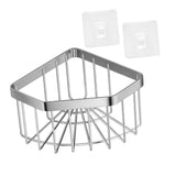 Maxbell Sink Sponge Holder Dish Cloth Hanger Portable Drain Rack Versatile Organizer Silver