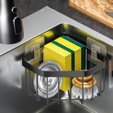 Maxbell Sink Sponge Holder Dish Cloth Hanger Portable Drain Rack Versatile Organizer Black