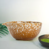 Maxbell Matcha Bowl Handmade Gift for Matcha Lover/friend/Family Traditional Ceramic Spotted White