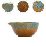 Maxbell Matcha Bowl Handmade Gift for Matcha Lover/friend/Family Traditional Ceramic Spotted Blue