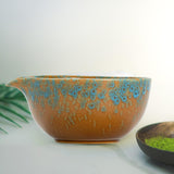 Maxbell Matcha Bowl Handmade Gift for Matcha Lover/friend/Family Traditional Ceramic Spotted Blue