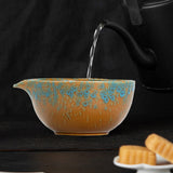 Maxbell Matcha Bowl Handmade Gift for Matcha Lover/friend/Family Traditional Ceramic Spotted Blue