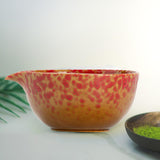 Maxbell Matcha Bowl Handmade Gift for Matcha Lover/friend/Family Traditional Ceramic Spotted Red