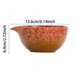 Maxbell Matcha Bowl Handmade Gift for Matcha Lover/friend/Family Traditional Ceramic Spotted Red