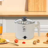 Maxbell Electric Hot Pot Lazy Pot Ramen Cooker Mini Cooker for Pasta Cooking Noodles White