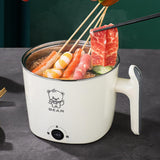 Maxbell Electric Hot Pot Lazy Pot Ramen Cooker Mini Cooker for Pasta Cooking Noodles White