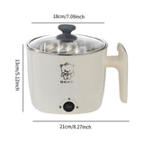 Maxbell Electric Hot Pot Lazy Pot Ramen Cooker Mini Cooker for Pasta Cooking Noodles White