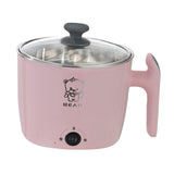 Maxbell Electric Hot Pot Lazy Pot Ramen Cooker Mini Cooker for Pasta Cooking Noodles Pink