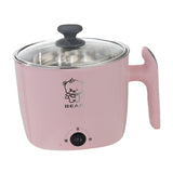 Maxbell Electric Hot Pot Lazy Pot Ramen Cooker Mini Cooker for Pasta Cooking Noodles Pink