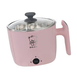 Maxbell Electric Hot Pot Lazy Pot Ramen Cooker Mini Cooker for Pasta Cooking Noodles Pink