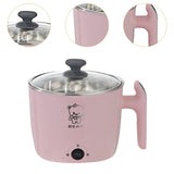 Maxbell Electric Hot Pot Lazy Pot Ramen Cooker Mini Cooker for Pasta Cooking Noodles Pink