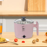 Maxbell Electric Hot Pot Lazy Pot Ramen Cooker Mini Cooker for Pasta Cooking Noodles Pink