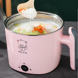 Maxbell Electric Hot Pot Lazy Pot Ramen Cooker Mini Cooker for Pasta Cooking Noodles Pink