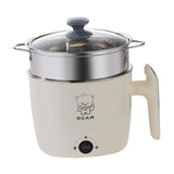 Maxbell Electric Hot Pot Lazy Pot Ramen Cooker Mini Cooker for Pasta Cooking Noodles White with Steamer