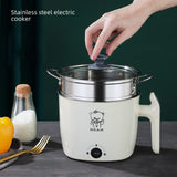 Maxbell Electric Hot Pot Lazy Pot Ramen Cooker Mini Cooker for Pasta Cooking Noodles White with Steamer