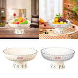 Maxbell Fruit Bowl Organization Fruit Tray Pedestal Bowl for Dessert Farmhouse Party Creamy White