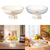Maxbell Fruit Bowl Organization Fruit Tray Pedestal Bowl for Dessert Farmhouse Party Creamy White