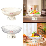 Maxbell Fruit Bowl Organization Fruit Tray Pedestal Bowl for Dessert Farmhouse Party Creamy White