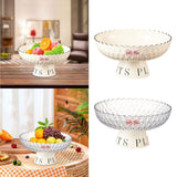 Maxbell Fruit Bowl Organization Fruit Tray Pedestal Bowl for Dessert Farmhouse Party Creamy White