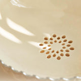 Maxbell Fruit Bowl Organization Fruit Tray Pedestal Bowl for Dessert Farmhouse Party Creamy White