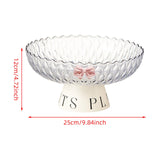 Maxbell Fruit Bowl Organization Fruit Tray Pedestal Bowl for Dessert Farmhouse Party Transparent White