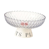 Maxbell Fruit Bowl Organization Fruit Tray Pedestal Bowl for Dessert Farmhouse Party Transparent White