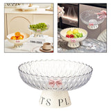 Maxbell Fruit Bowl Organization Fruit Tray Pedestal Bowl for Dessert Farmhouse Party Transparent White