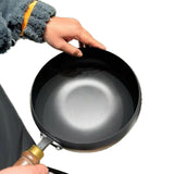 Maxbell Nonstick Wok No Coating Manual Forging Iron Pan for Hotel Kitchen Restaurant