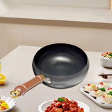 Maxbell Nonstick Wok No Coating Manual Forging Iron Pan for Hotel Kitchen Restaurant