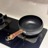 Maxbell Nonstick Wok No Coating Manual Forging Iron Pan for Hotel Kitchen Restaurant